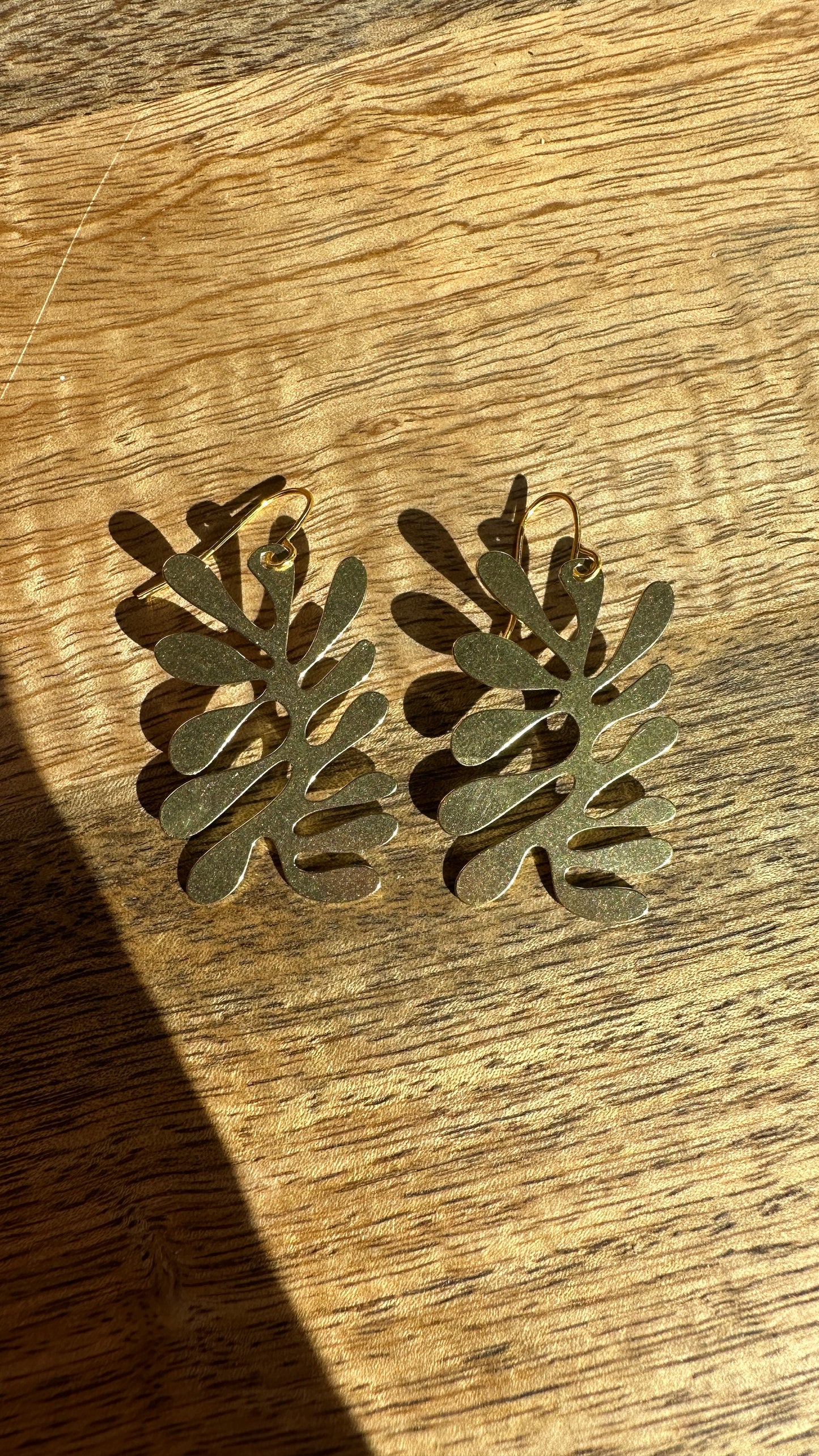 geo leaf earrings