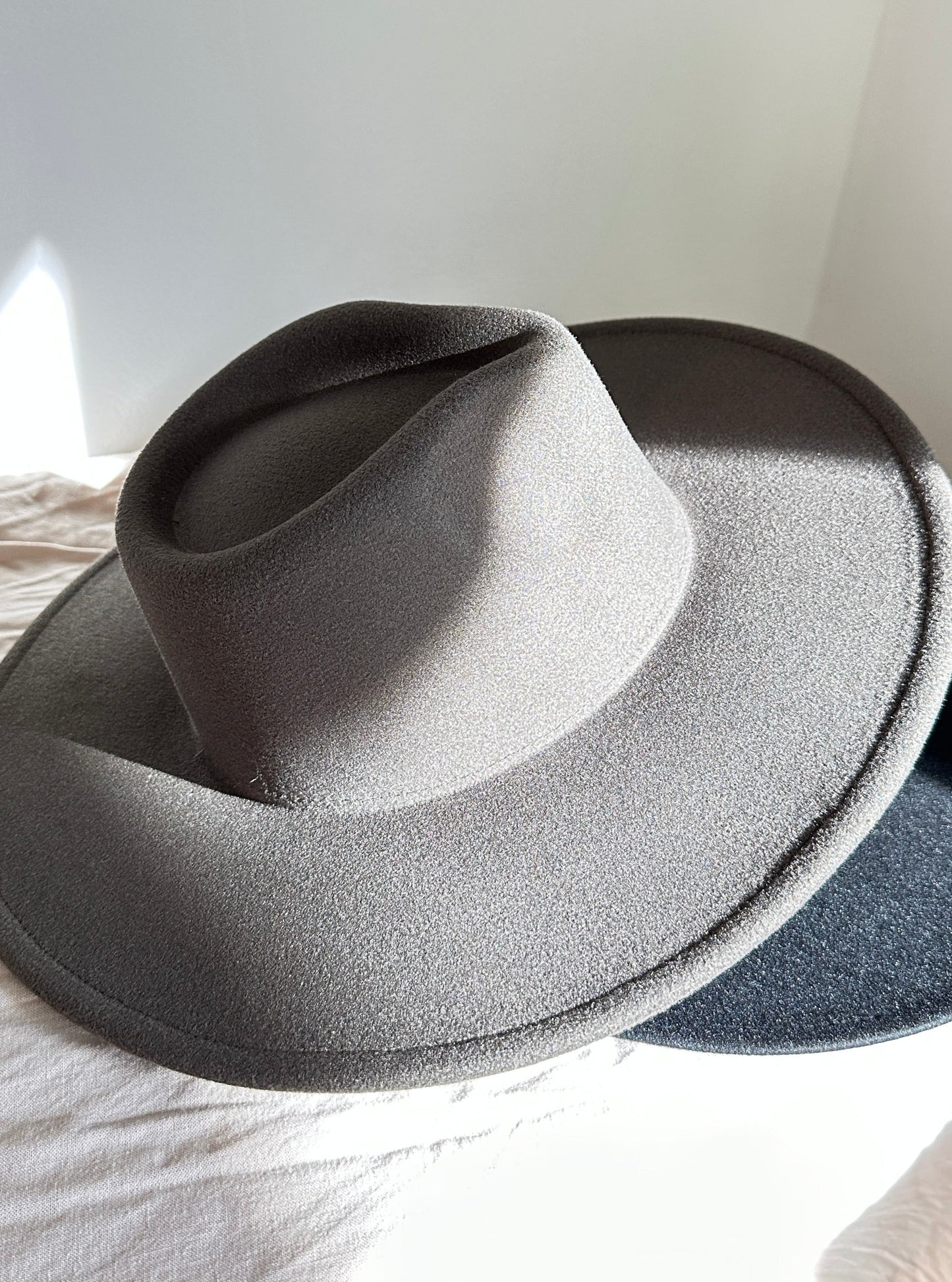 Wide Brim Fedora Hat Forest Green