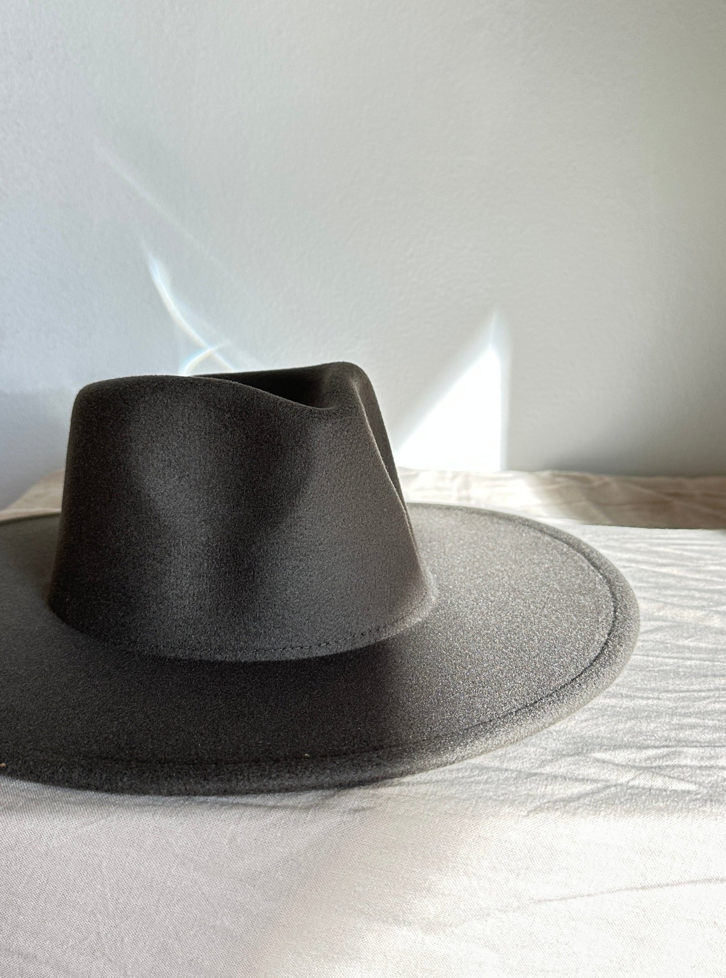 Wide Brim Fedora Hat Forest Green