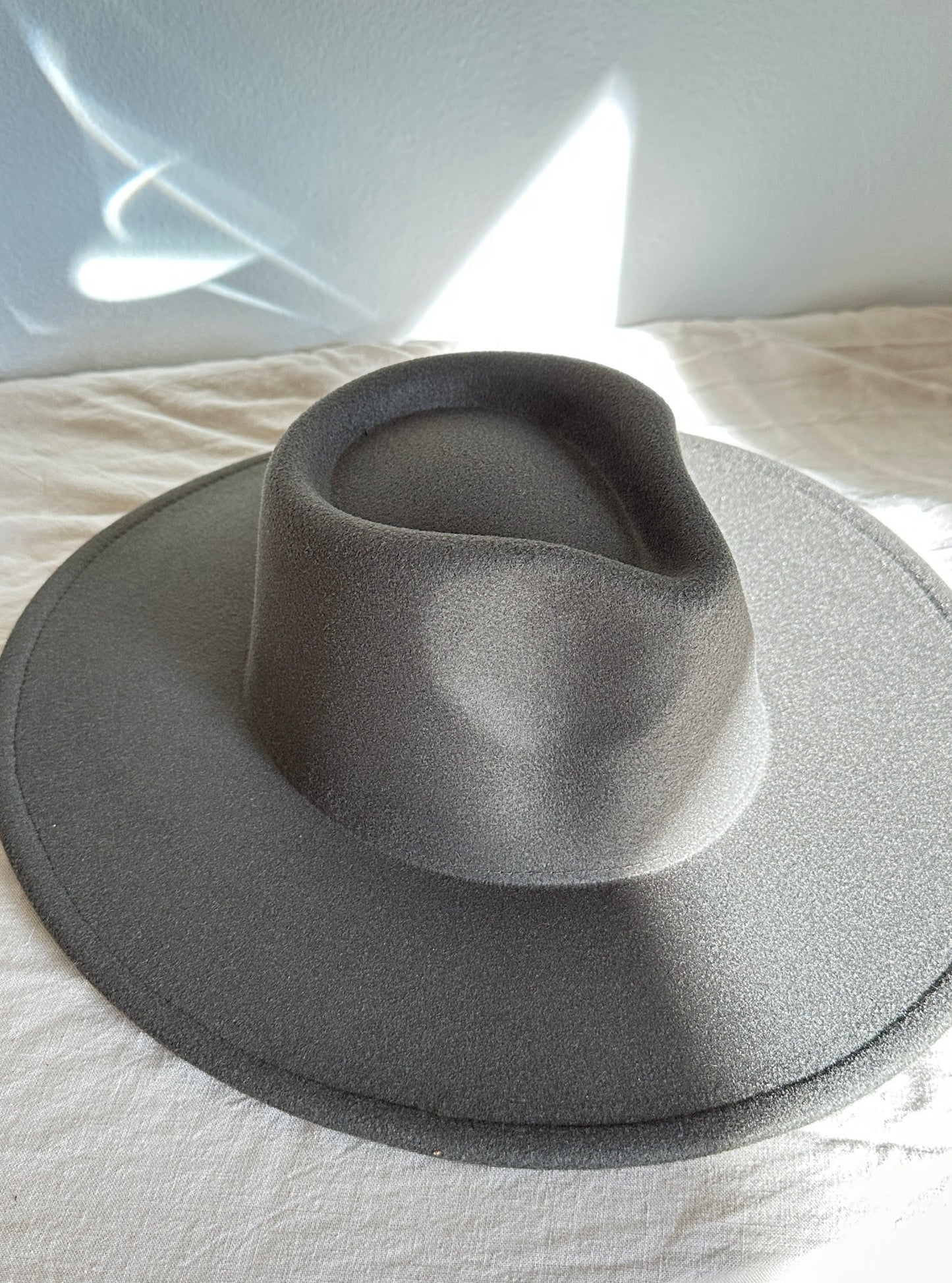 Wide Brim Fedora Hat Forest Green